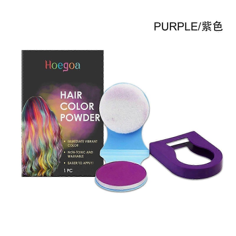 Hoegoa Hair Powder A touch of color to easily change hair color naturally covers convenient dance hair powder cake
