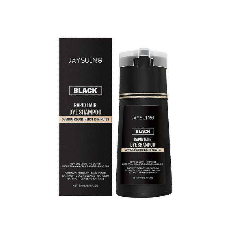 Instant Hair Dye Shampoo for Men, Haircare Instant Dye Shampoo, Natural Hair Color Shampoo for Gray Hair Coverage 200ML