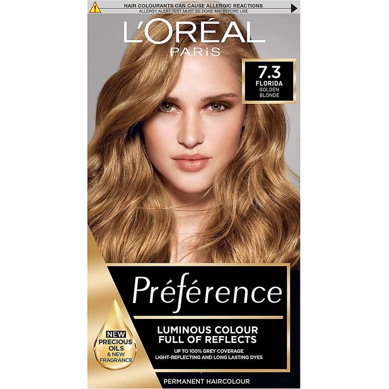 L’Oreal Preference Permanent Hair Colour Dye – 7.3 Florida Honey Blonde