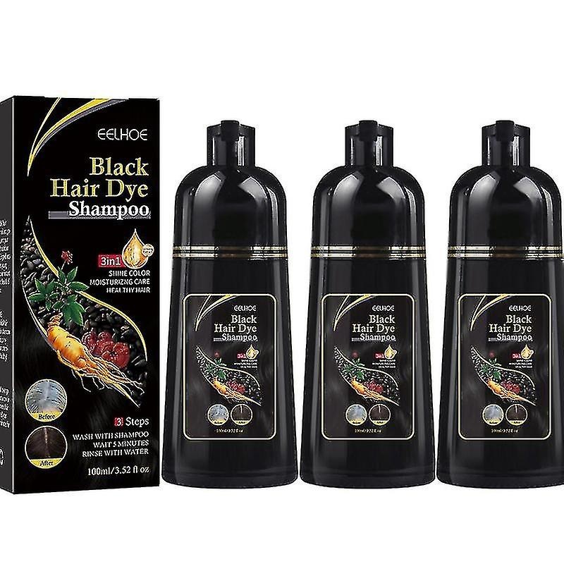 3pcs 3 In 1 Instant Coloring Shampoo Natural Black Color For Men Women Hair Dye Herbal Black Hair Dye Hair Dye Shampoo 2023 – sheng