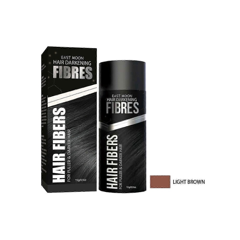 East Moon Hair Thickening Fiber Powder MultiFunctional Hair Color Hair Filling Hair Seam Hairline Powder  Light Brown