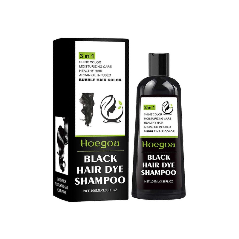 Instant Hair Dye Shampoo, 3 in 1 Bubble Hair Color Plant Based Hair Dye Shampoo Moisturzing Care for Men Women Gray Hair Coverage
