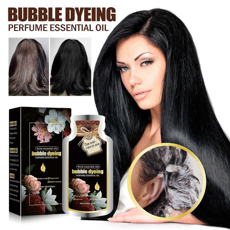 Natural Plant Hair Dye, Botanical Bubble Hair Dye 20ml Set of 10, Pure Plant Extract for Hair Color Bubble Dye Shampoo