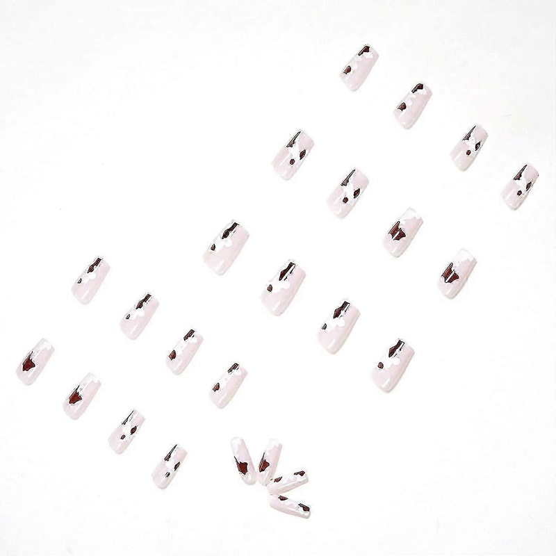 Set Of 24pcs Cream Color Wear Manicurebeauty And Health