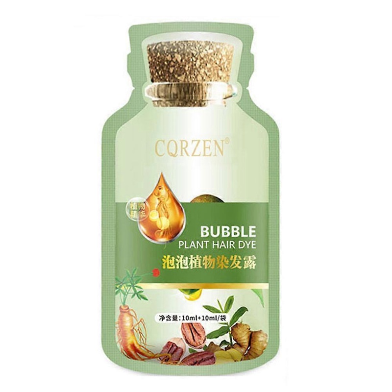 1-2Pack Natural Plant Hair Color Changea Box Of 10 Bags Of Bubble Hair Dye, Each Containing
