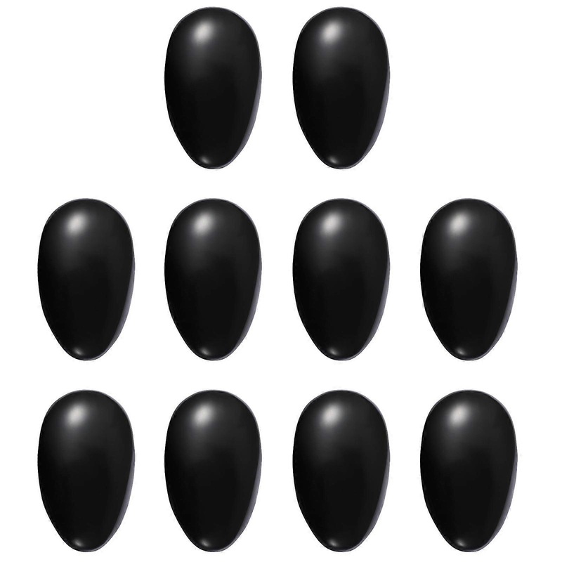 WSTEER Lurrose 10 Pairs Professional Plastic Waterproof Ear Cover Protector Earmuff Ear Caps for Hair Dye Coloring (Black)