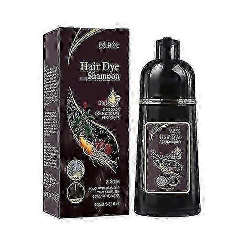 100ml 3-in-1 Hair Color Shampoo Ammonia-free Herbal Ingredients Moisturising Protecting Hair Black Hair Dye