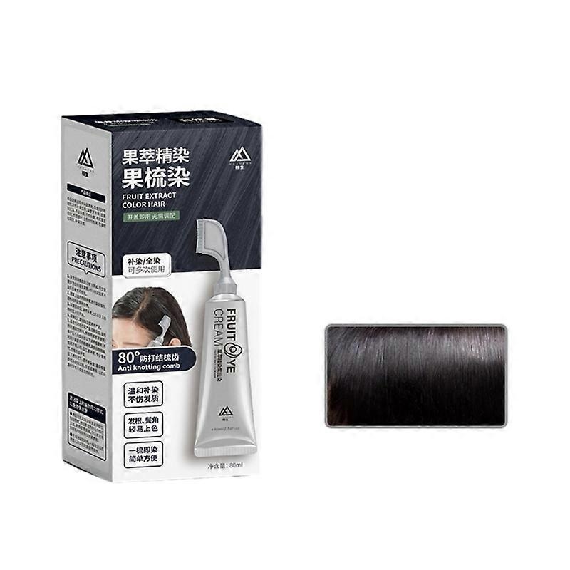 Fruit Hair Dye with Comb Hair Dying Cream for Gray Hair Coverage Hair Color