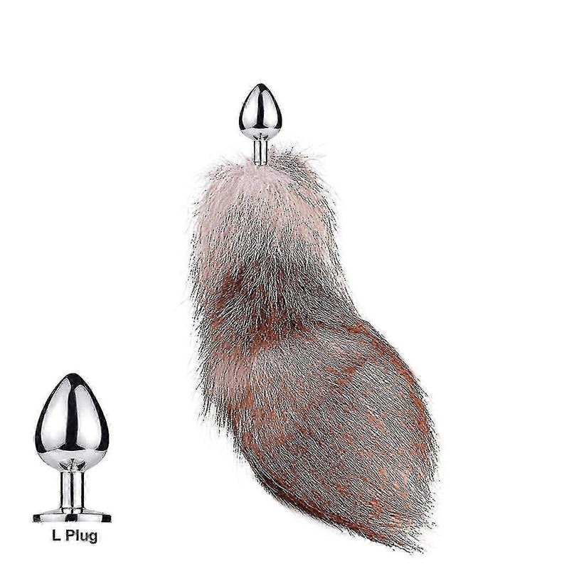 small fox tail plug in detachable real hair for pets