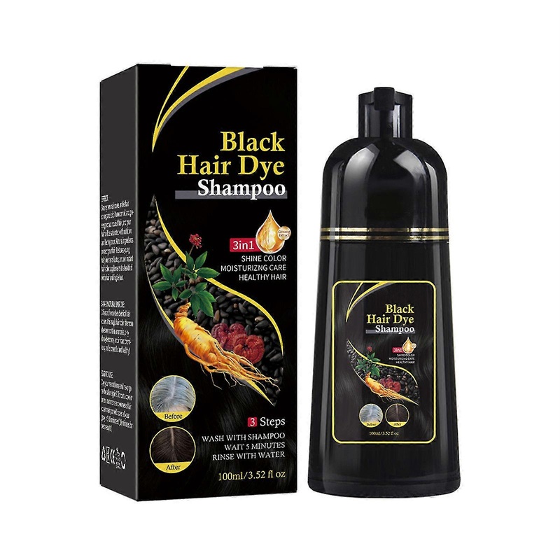1-3pcs Natural Herbal Instant Black Hair Dye Shampoo For White Hair Coloring Uk