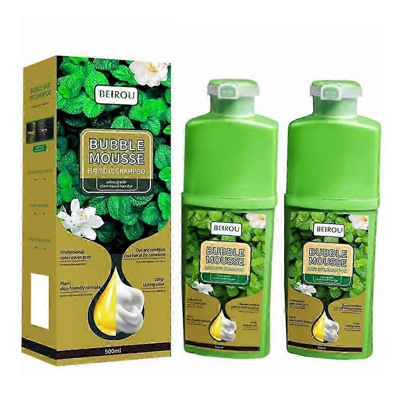 1-3X 500ml Healthy Herbal Hair Dye Household Bubble Foam Hair Dye
