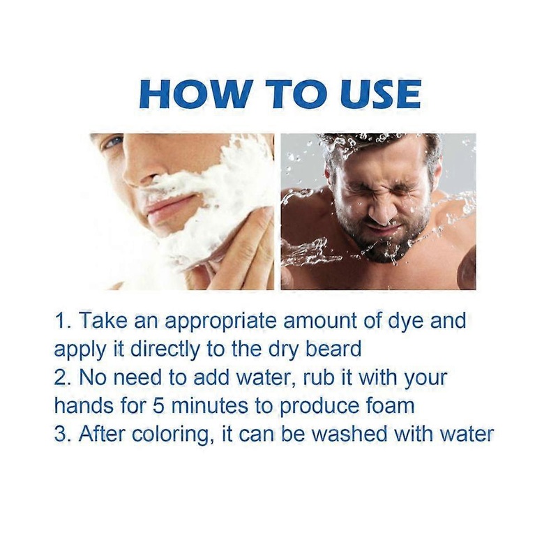 1-3x Beard Dye Shampoo For Men, Men Mustache & Beard Dye For Gray Hair To Black, Natural Beard Dye Shampoo For Men Black In 5 Minutes NEW