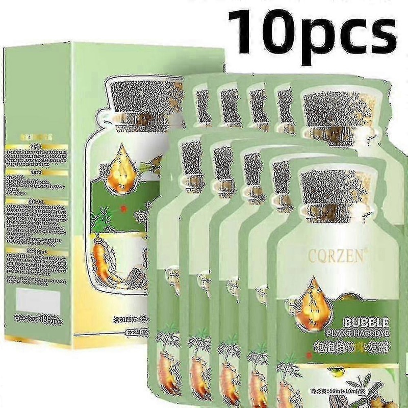 10pcs Natural Plant Hair Dye Bubble New Botanical Based For Grey Hair Color Bubble Dye -gsl