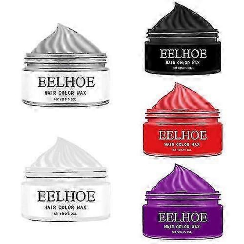 3pcs/1pcs Temporary Hair Dye Cream Styling Wax Hair Coloring Mud Washable Non-greasy 6color