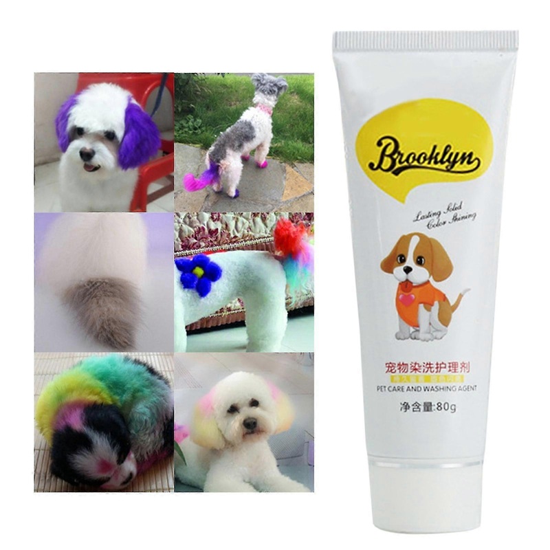 80g Semi Permanent Pet Dye Cream High Pigmented Colorful Dog Hair Bright Coloring Dyestuff Pigment Supplies For Home
