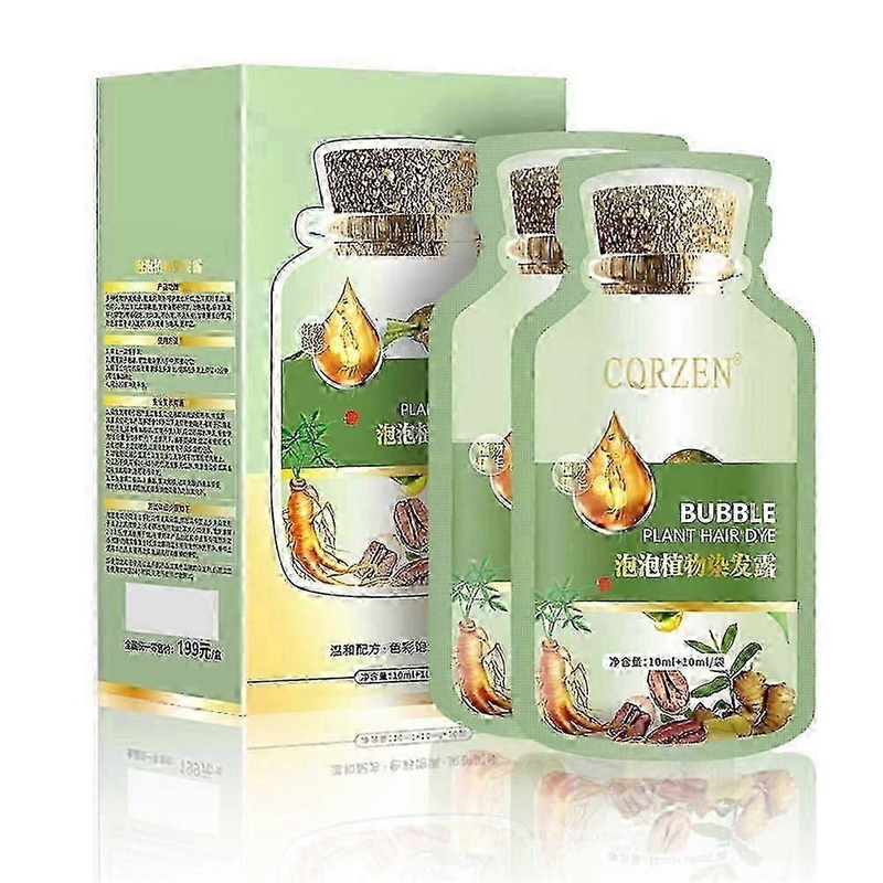 Bubble Hair Dye Shampoo Long Lasting Permanent Fast Covering Gray White Natural Nourishing Hairs Colors Plants Dying Cream