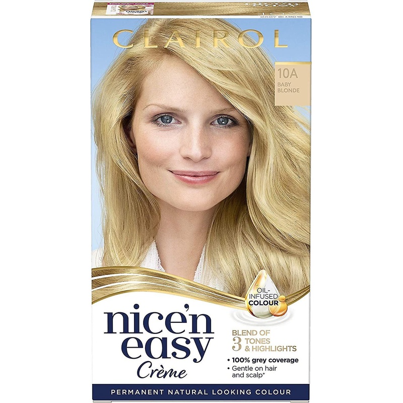 Clairol Nice’n Easy 3 Tones & Highlights Permanent Hair Color 10A Baby Blonde