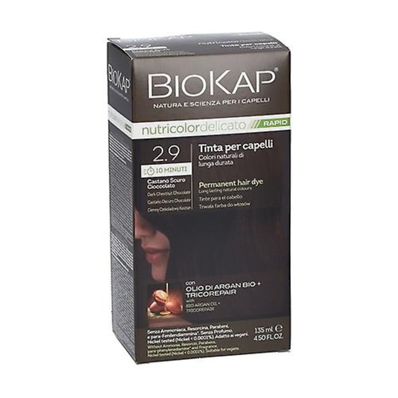Fast and delicate hair dye 2.9 Dark brown chocolate 135 ml