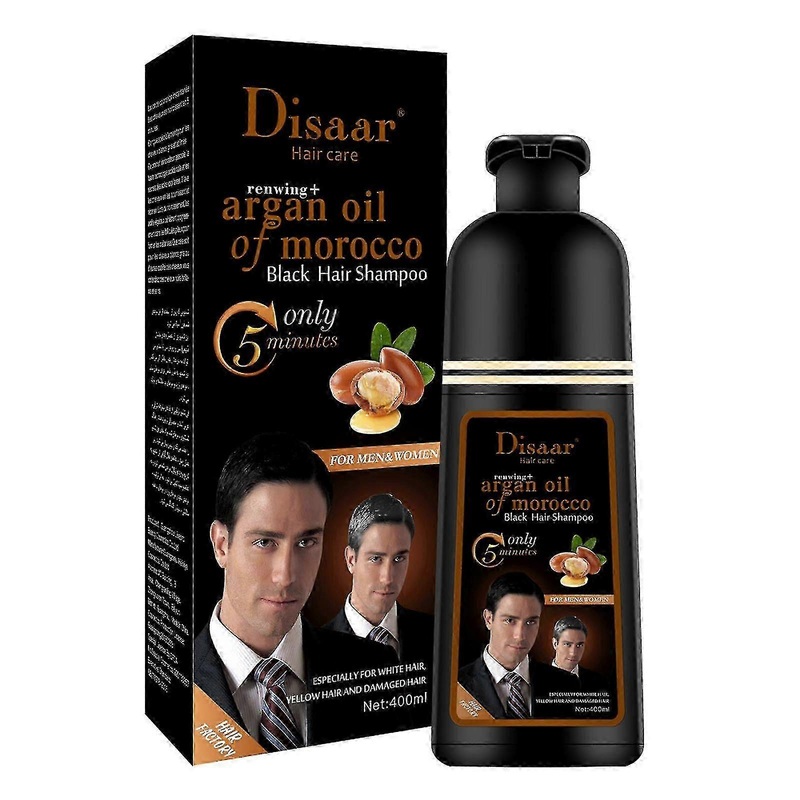 Fsw One Wash And Blackening, Collagen Argan Oil Plant Color Changing Shampoo Nourishes Hair, Dyes And Turns Black 400ml