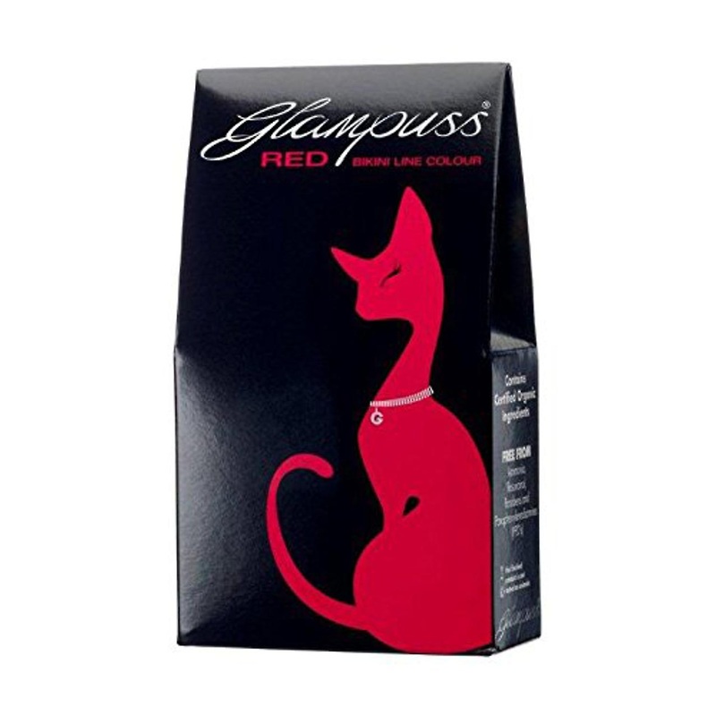 GlamPuss Organic Pubic Semi Permanent Bikini Colour Hair Dye SEXY HOT RED