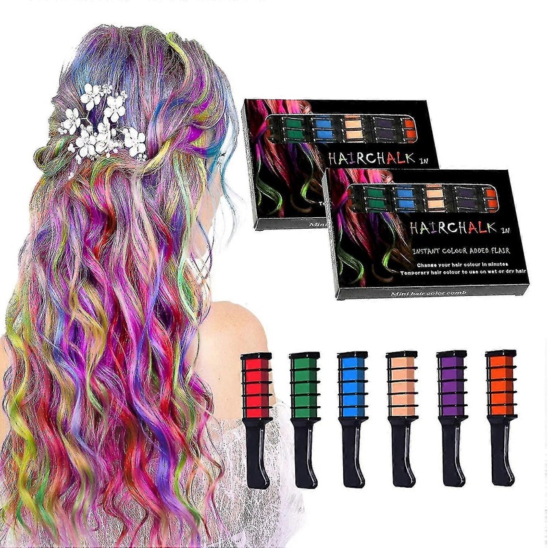 Hair Chalk For Girls Christmas Gifts For Girls Age 7 8 9 10 11 12, Washable Temporary Hair Color For Kids, Hair Chalk For Kids – Great Birthday Gift F