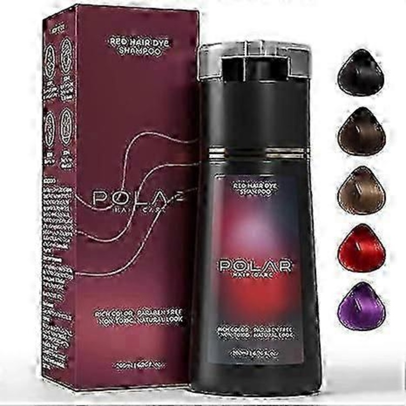 Hair Dye Shampoo,Polar Hair Dye Shampoo, Polar Haircare Instant Dye Shampoo, Natural Hair Color Shampoo for Gray Hair Coverag