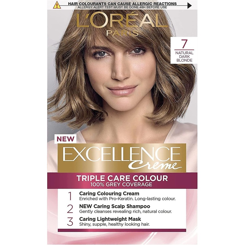 L’Oreal Excellence CremePermanent Hair Colour Dye – 7 Dark Blonde