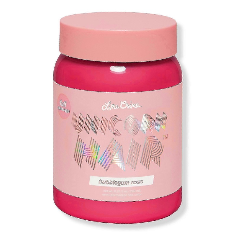 Lime Crime Unicorn Hair Semi-permanent Hair Color Full Coverage, Bubblegum Rose, 6.76 Oz
