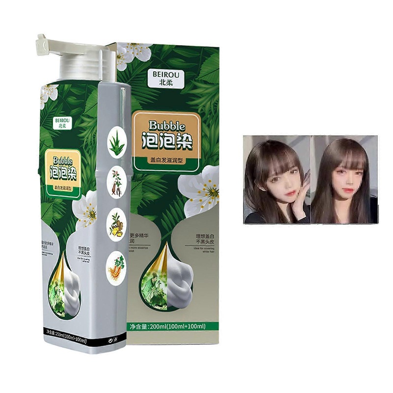 Pure Plant Extract For Grey Hair Color Bubble Dye, Plant Bubble Hair Dye Shampoo