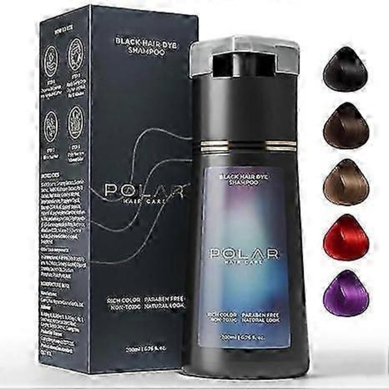 suitable forHair Dye Shampoo,Polar Hair Dye Shampoo, Polar Haircare Instant Dye Shampoo, Natural Hair Color Shampoo for Gray Hair Coverage, Suitable f