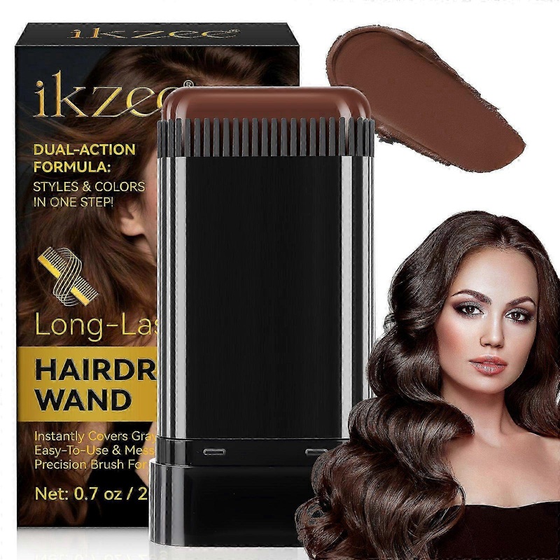 Temporary Hair Dye Comb, 2-in-1 Hair Colour Stick & Comb, Hair Dye Stick Waterproof and Sweat Resistant, Covers Grey Hair Instantly