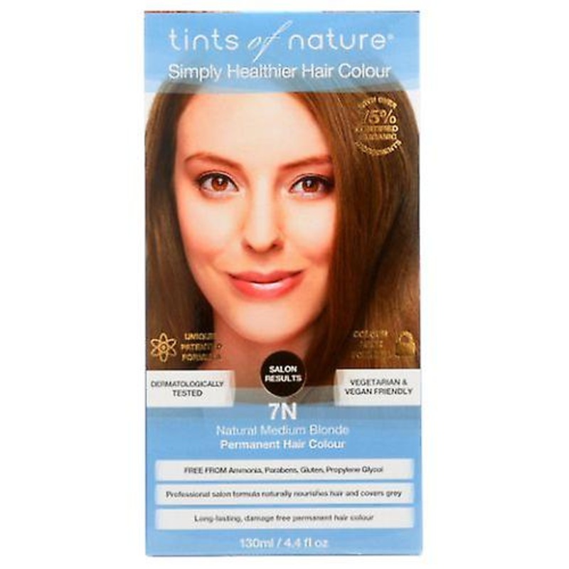 Tints of Nature Permanent Hair Color, 7N Natural Medium Blonde 4.4 Oz (Pack of 3)