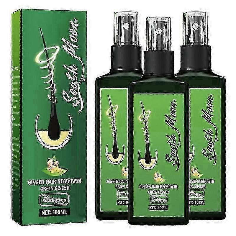 2025 3pcs Growth Nourishing Ginger Spray, Hair Growth Serum Spray Hair Lotion, Regrowth Nourishing Ginger Spray