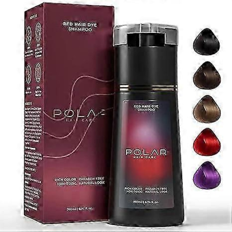 Hair Dye Shampoo, Polar Hair Dye Shampoo, Polar Haircare Instant Dye Shampoo, Natural Hair Color Shampoo for Gray Hair Coverage for Women & Men