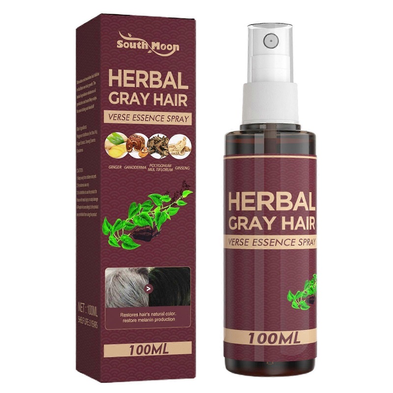 Herbal Grey Hair Spray, Polygonum Hair Care Spray, Strengthen Hair, Natural Herbal Remove Grey Hair
