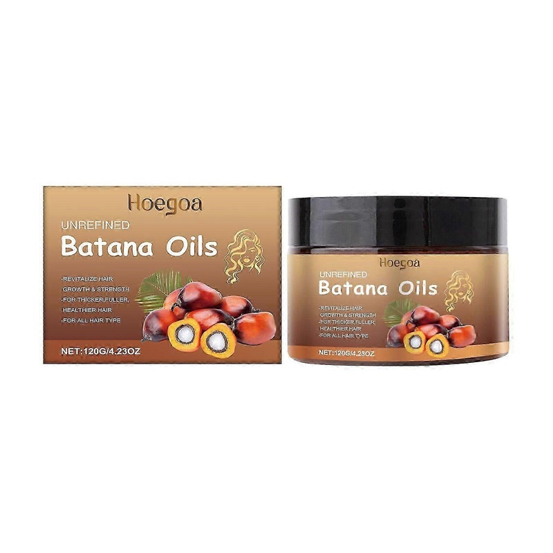 Raw Batana Oil for Hair Growth, 100% Pure Organic Batana Oil Repairs Dry, Damaged Hair, Eliminates Split Ends, Enhances Thickness & Increases Shine, P