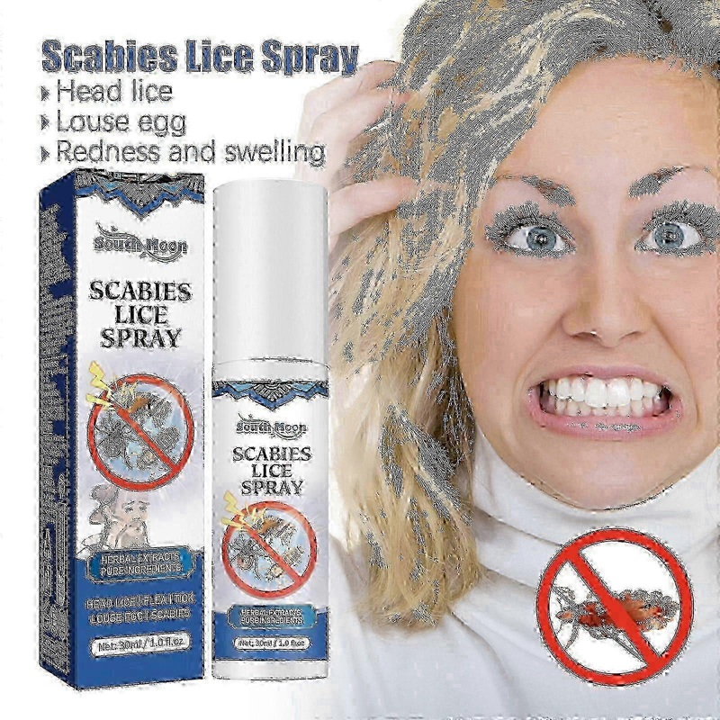 Scalp Care Lice and Mite Removal Spray Anti-Itch and Antibacterial Hair Treatment with Natural Extracts