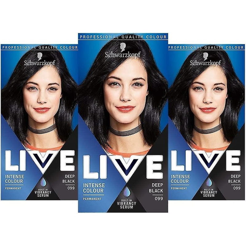 Schwarzkopf Live Hair Colour 099 Deep Black – Pack Of 3