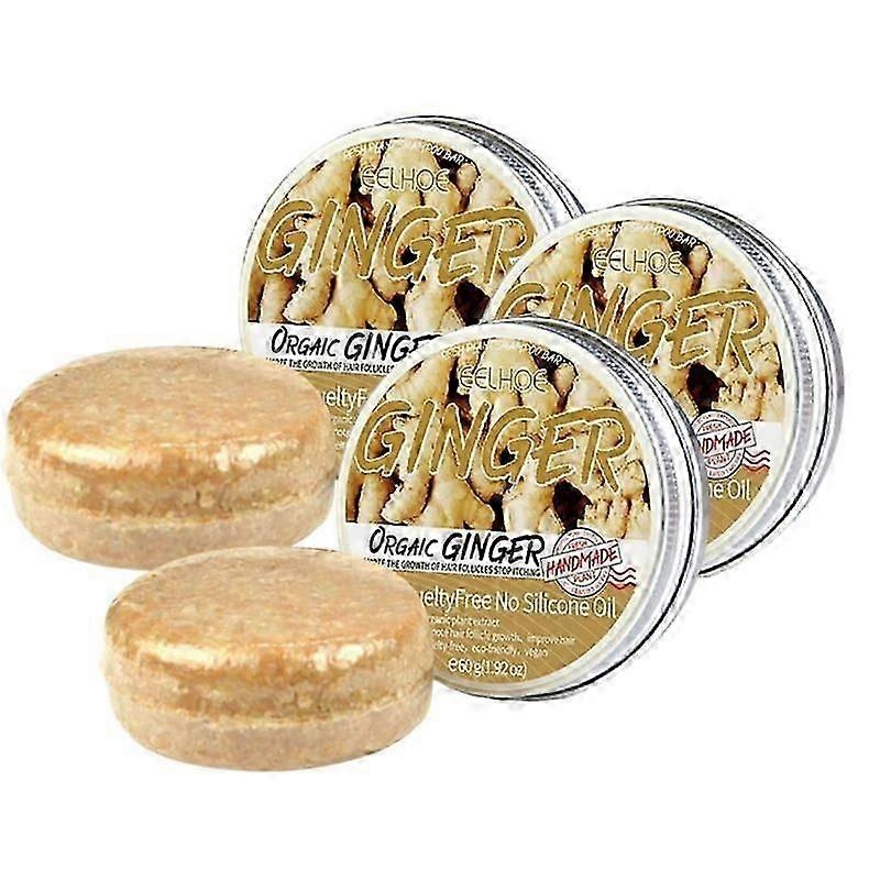 Triple Pack Ginger Shampoo Bars with Nourishing Oils – For Healthy UK Hair Care