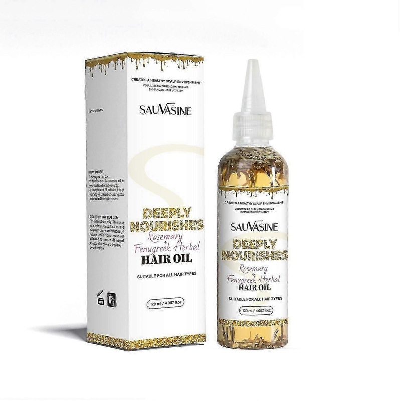 natural hair growth oil with rosemary and fenugreek for dry damaged and thin hair