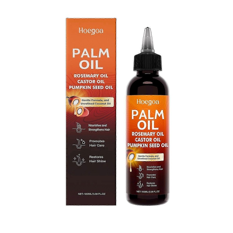 Palm Oil for Hair Growth, 4-In-1 Liquid Organic Hair Care Oil with Coconut, Rosemary, Castor, Pumpkin Seed Oil, Nourishes and Strengthens Hair, Restor