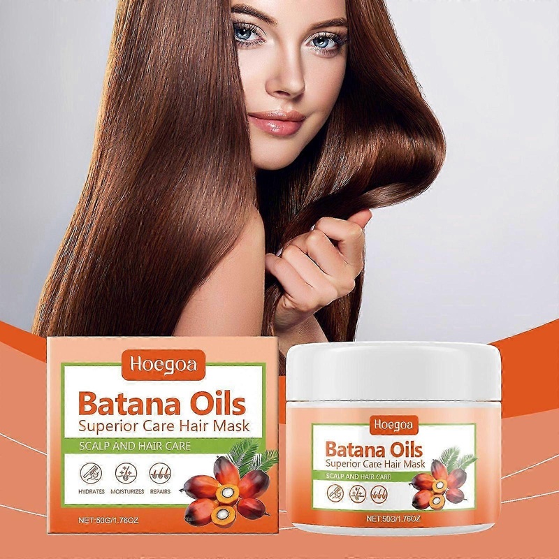 Raw Batana Oil for Hair Growth and Thickness, 100% Pure Organic Honduras Oil, Repair Dry Damaged Hair, Anti Hair Loss & Split Ends, Strengthen & Nouri