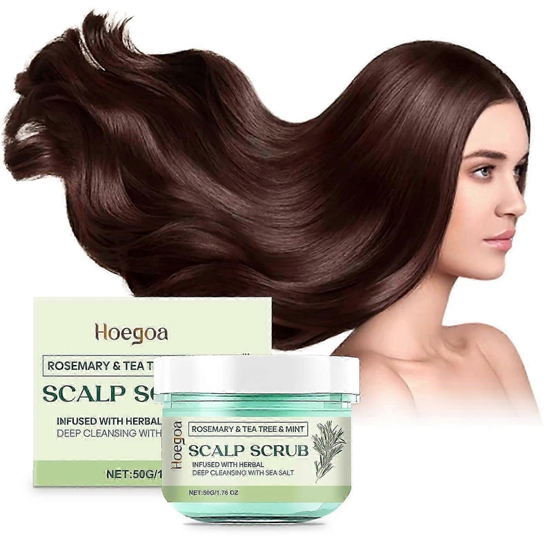 Rosemary Hair Growth Scalp Scrub, Clarifying and Exfoliating Scalp Scrub for Thinning Hair, Salt Scrub for Oily Scalp Dandruff Remover