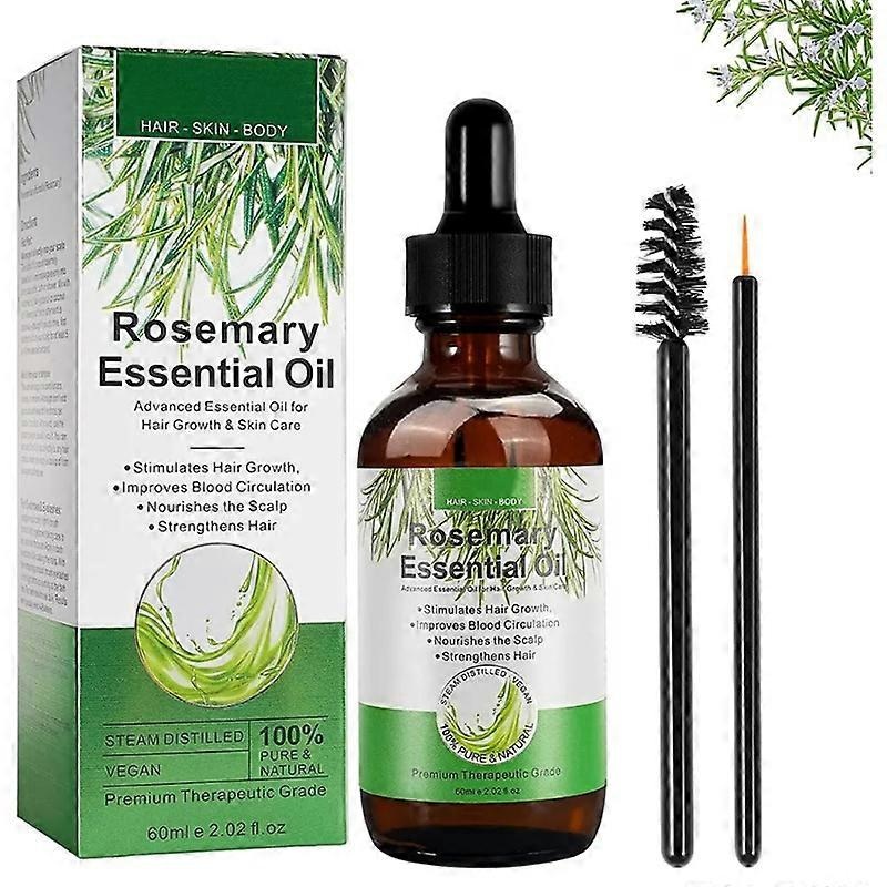 Rosemary Oil for Hair Growth & Skin Care – 100% Pure Essential Rosemary Oil for Eyebrows and Eyelashes, Nourishes the Scalp, Stimulates Hair Growth fo