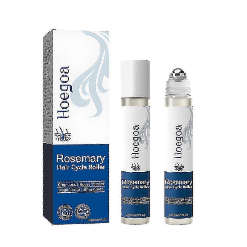 suitable for women and men, 1-3x rosemary hair growth serum roll on 30ml, dht-blocking scalp serum boosts oxygen flow, reduces hair fall, paraben and
