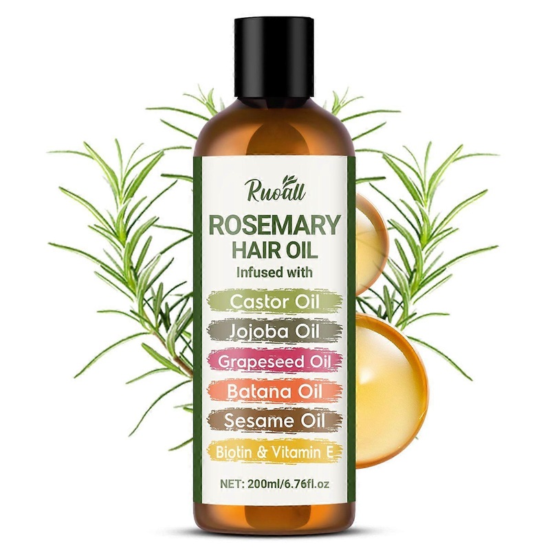 100% Pure Rosemary Oil For Hair Growth With Castor, Batana, Jojoba Oil – Infused With Biotin & Vitamin E-Blend of Effective Hair Oil for Hair Growth-S
