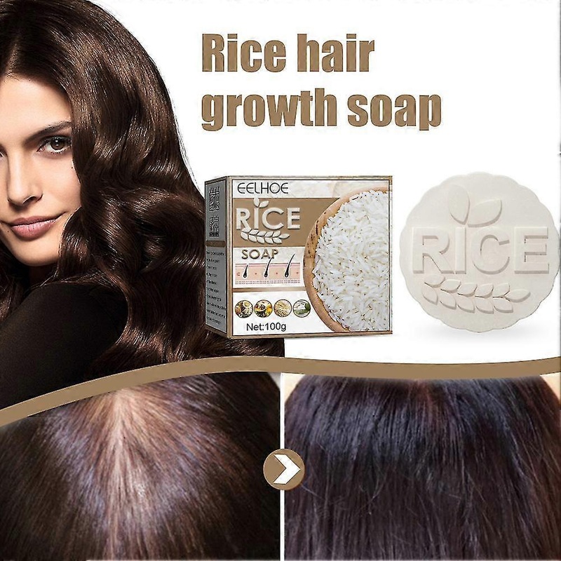 Rice Water Hair Regrowth Shampoo Bar Hair Growth Soap Hair Loss Treatment