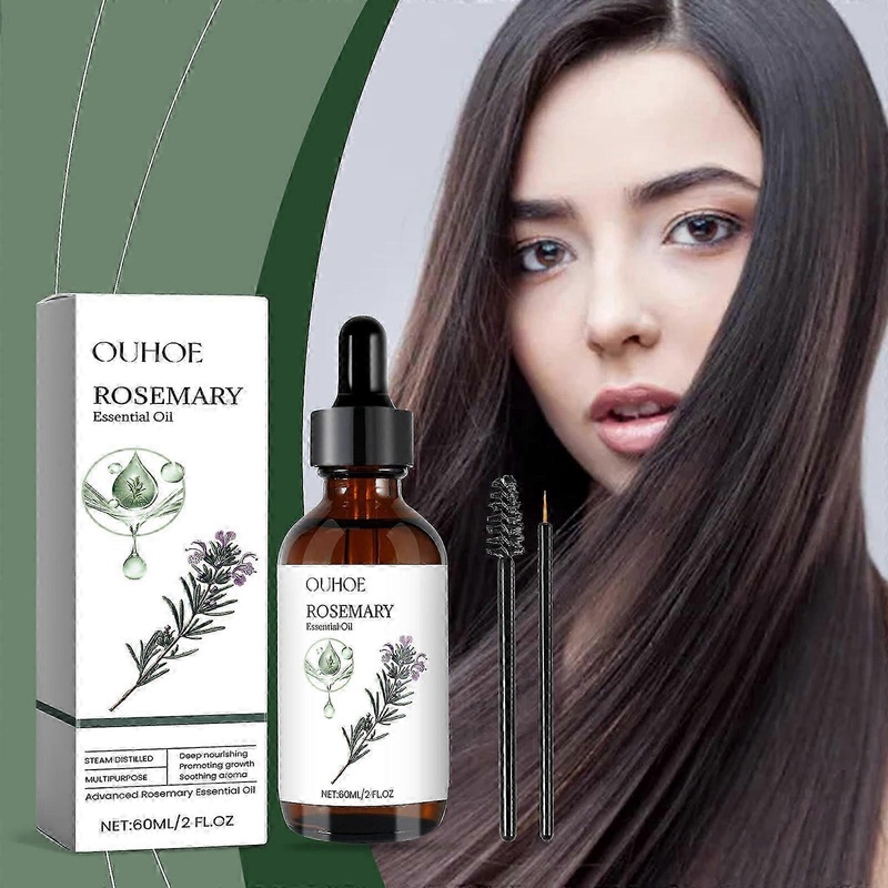 Rosemary Oil for Hair Growth, Pure Organic Rosemary Essential Oil for Eyelashes, Eyebrows, Nourishes The Scalp, Rid of Itchy & Dry Scalp, Face, Skin C