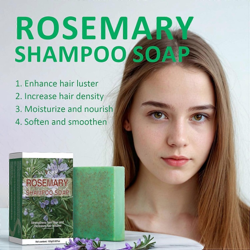 Rosemary Shampoo Bar, Solid Rosemary Shampoo for Hair Growth, Natural Shampoo Bar to Cleanse Nourish Scalp, Hair Growth Shampoo, Anti Hair Loss Shampo