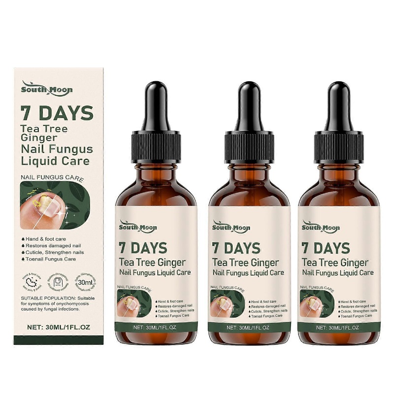 1-3x 7 Days Teas Tree Ginger Nailfungus Treatments Nourishing Strengthening Nails Liquid for Healthier Growth